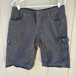 Kuhl Splash Cargo Shorts Womens 12 Charcoal Grey Outdoor Hiking Gorpcore Utility